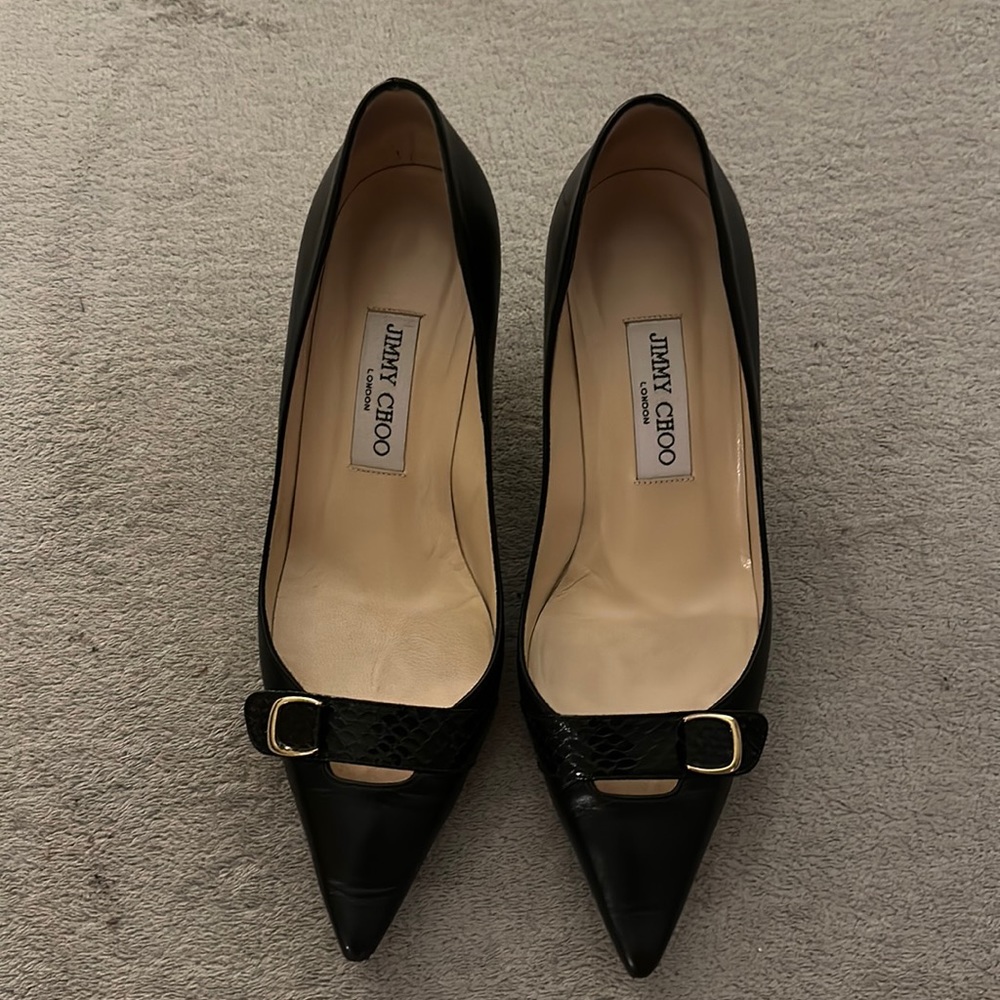 Jimmy Choo black kitten heel